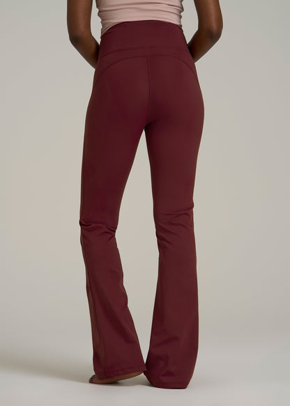 Balance Flare Yoga Pants for Tall Women in Tawny Port