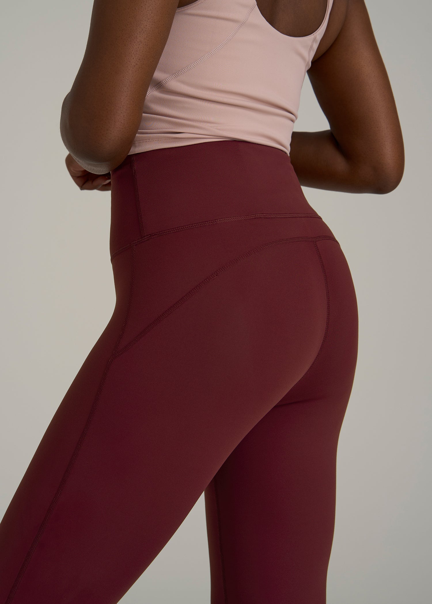 Balance Flare Yoga Pants for Tall Women in Tawny Port