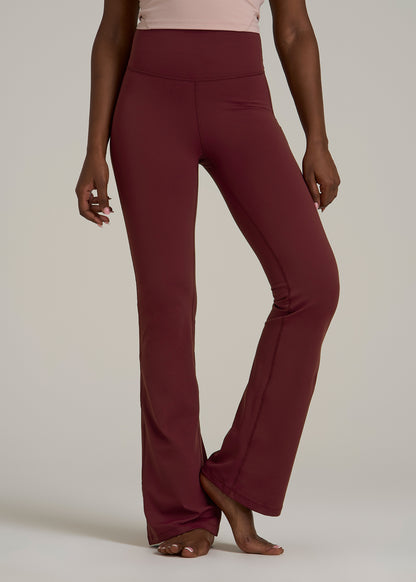 Balance Flare Yoga Pants for Tall Women in Tawny Port