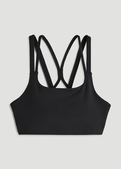 Balance Multi-Strap Sports Bra for Tall Women in Black
