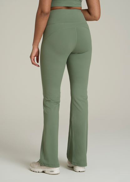 Balance Flare Yoga Pants for Tall Women in Dark Seagrass