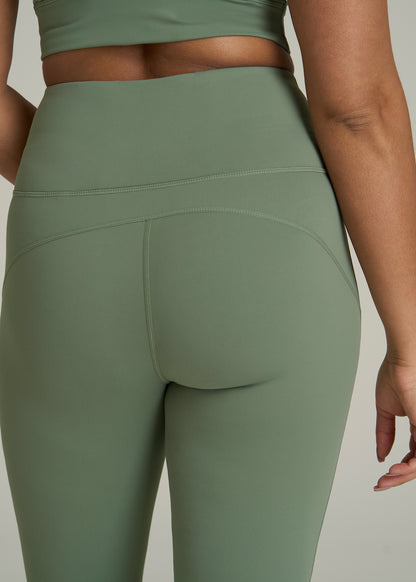 Balance Flare Yoga Pants for Tall Women in Dark Seagrass