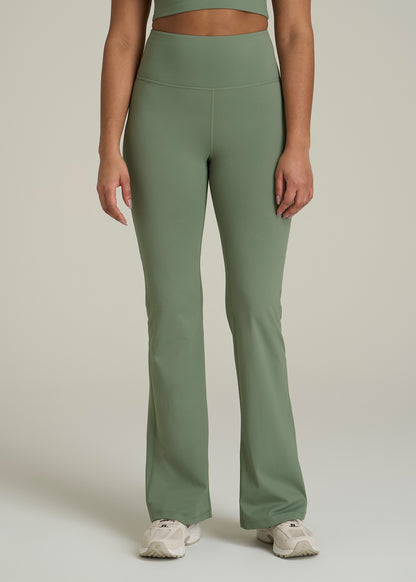 Balance Flare Yoga Pants for Tall Women in Dark Seagrass