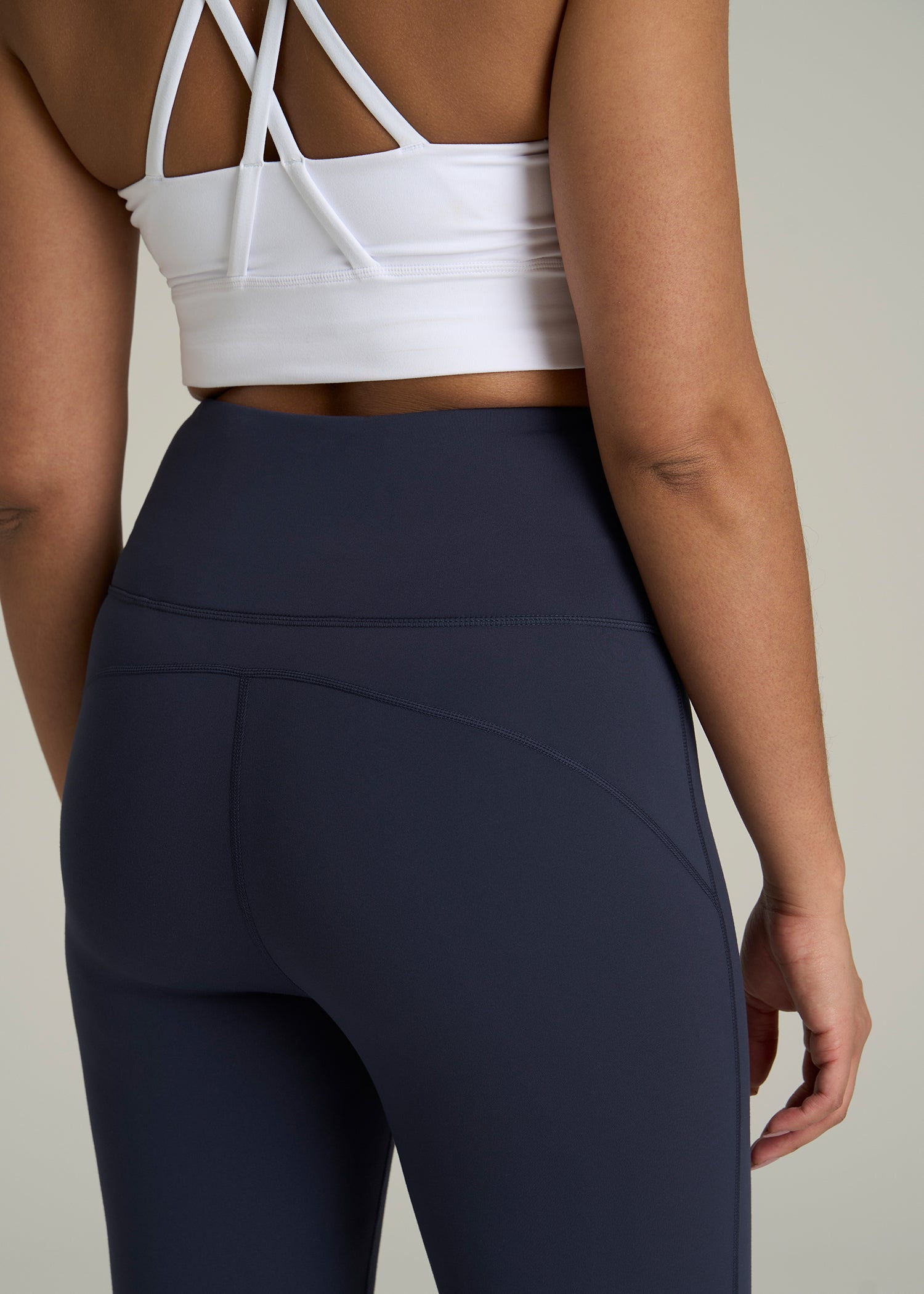 Balance Flare Yoga Pants for Tall Women in Evening Blue