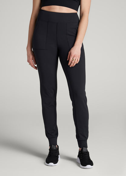 black jogger dress pants womens Made For Life PXL PETITE Pull On Sweatpants Casual boots or heels Stride Tall Jogger - Black,