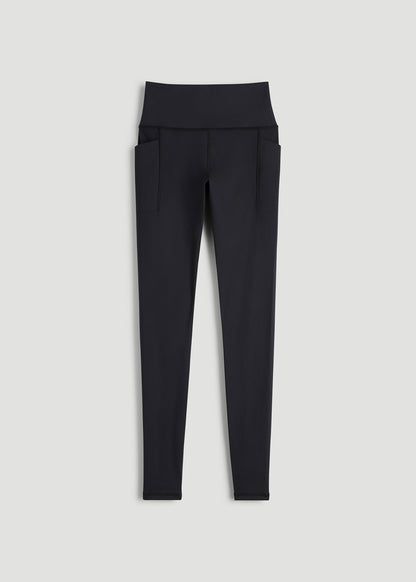 Balance Cinched Back Pocket Legging for Tall Women in Black