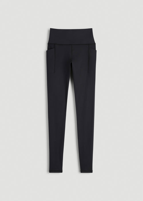Balance Cinched Back Pocket Legging for Tall Women in Black