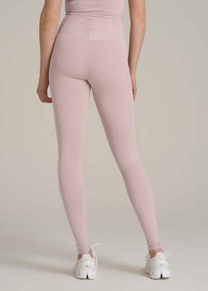 Balance Cinched Back Pocket Legging for Tall Women in Desert Rose