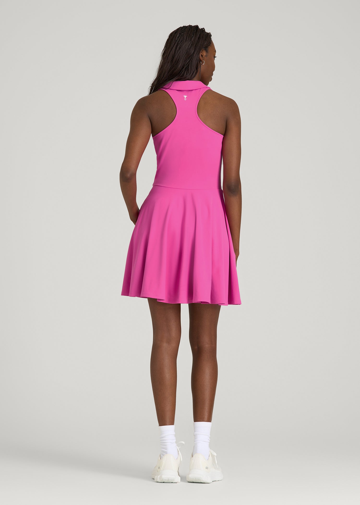 pink tennis dress Balance Racerback Sleeveless Polo Dress for Tall Women in Magenta XL / Tall / Magenta