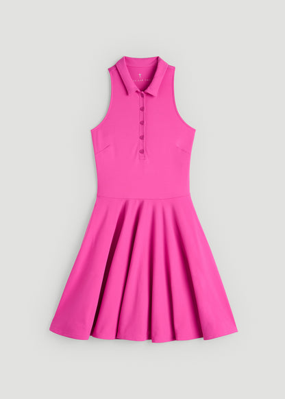 Balance Racerback Sleeveless Polo Dress for Tall Women in Magenta XL / Tall / Magenta