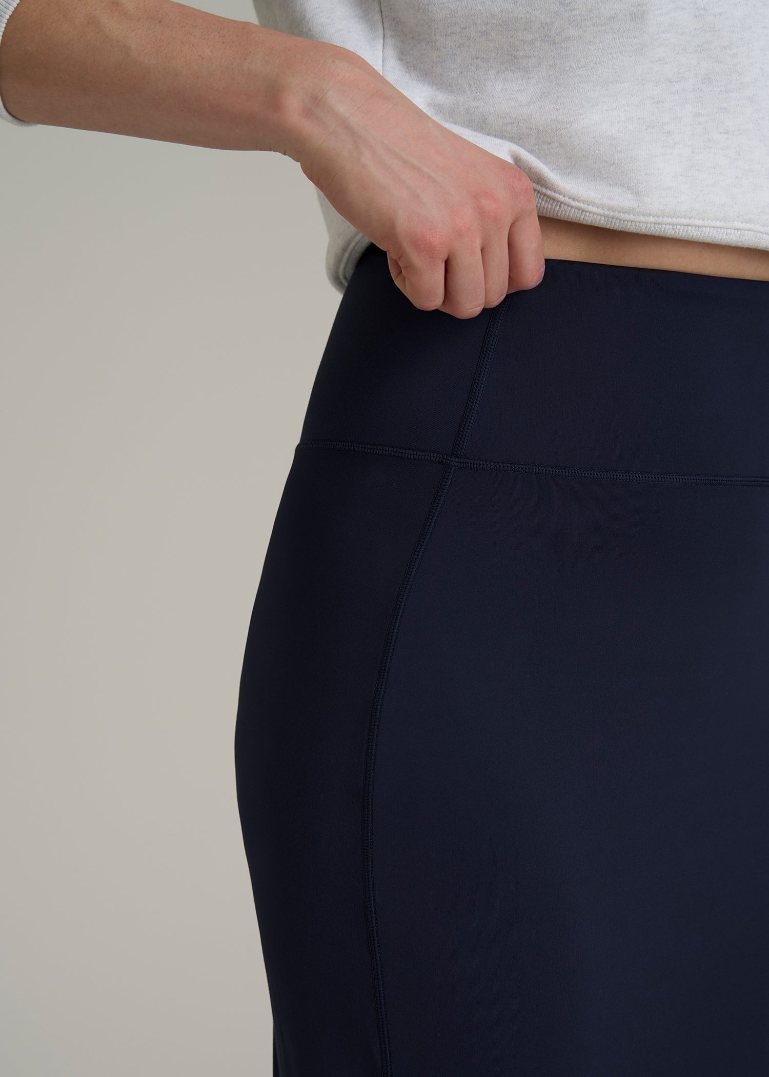 Balance Slim Fit High Rise Skirt for Tall Women in Evening Blue