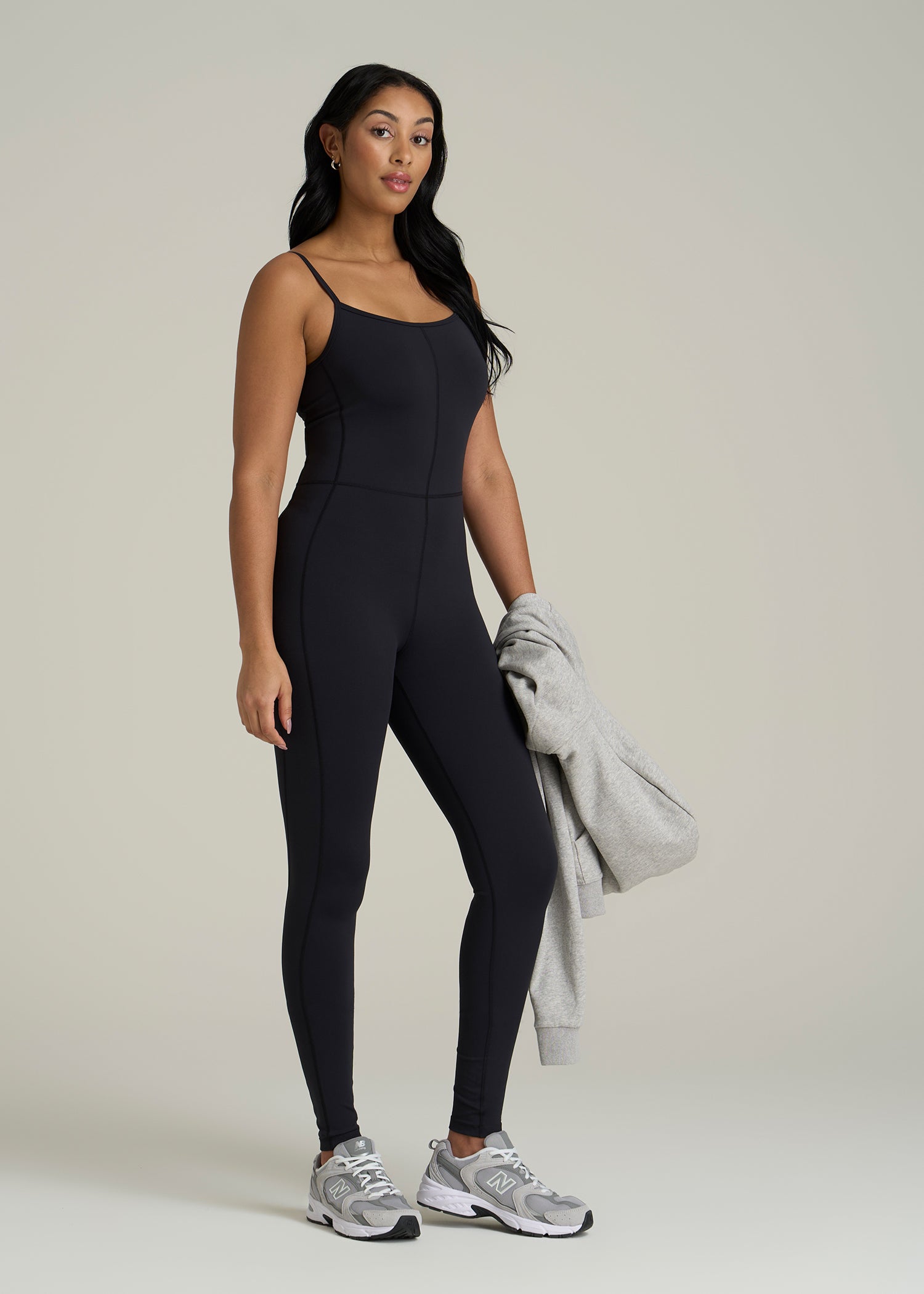 Balance Spaghetti Strap Jumpsuit for Tall Women in Black