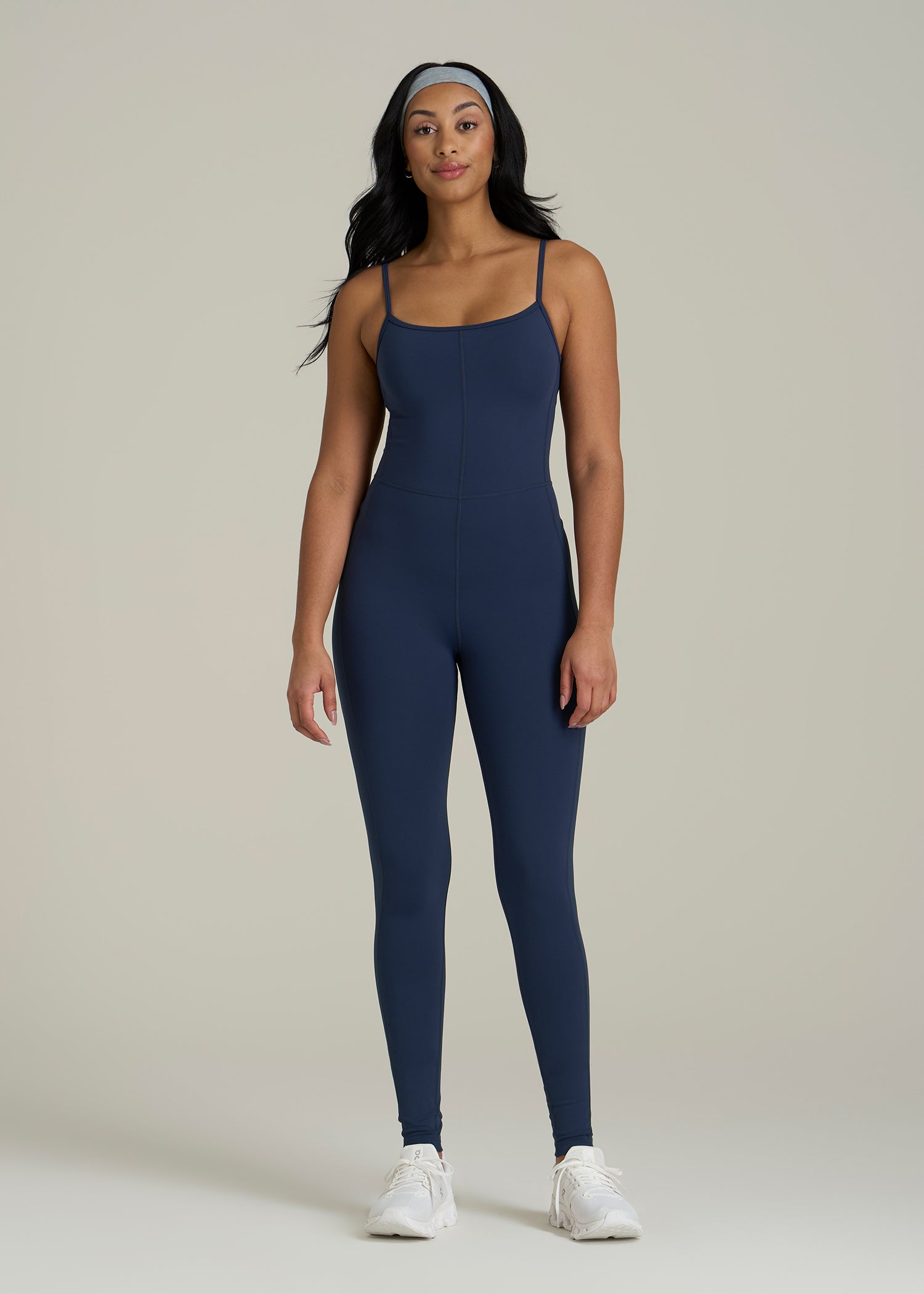 Balance Spaghetti Strap Jumpsuit for Tall Women in Regal Blue