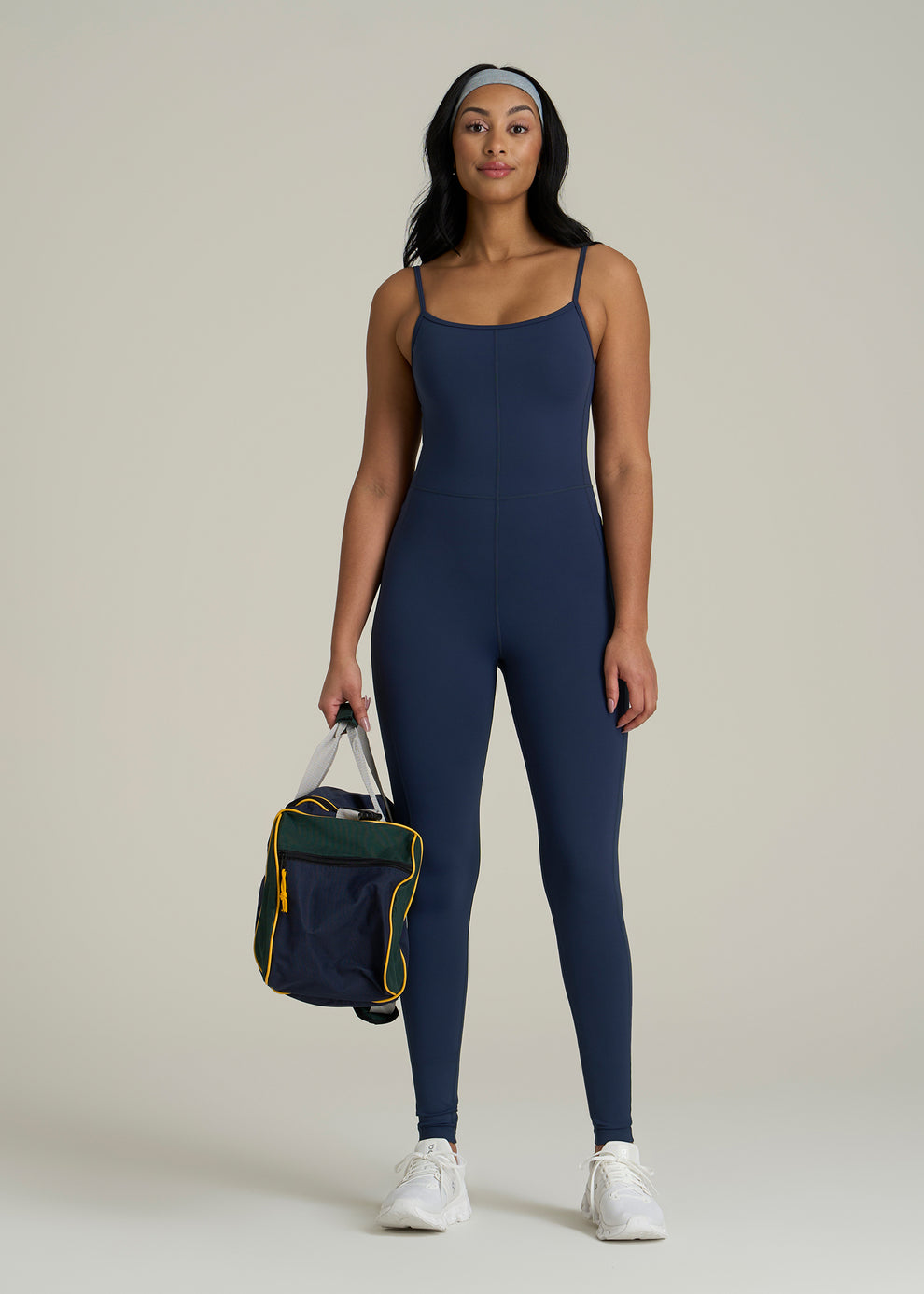 Women’s High Waist Jumpsuit with Spaghetti Straps and Straight Legs