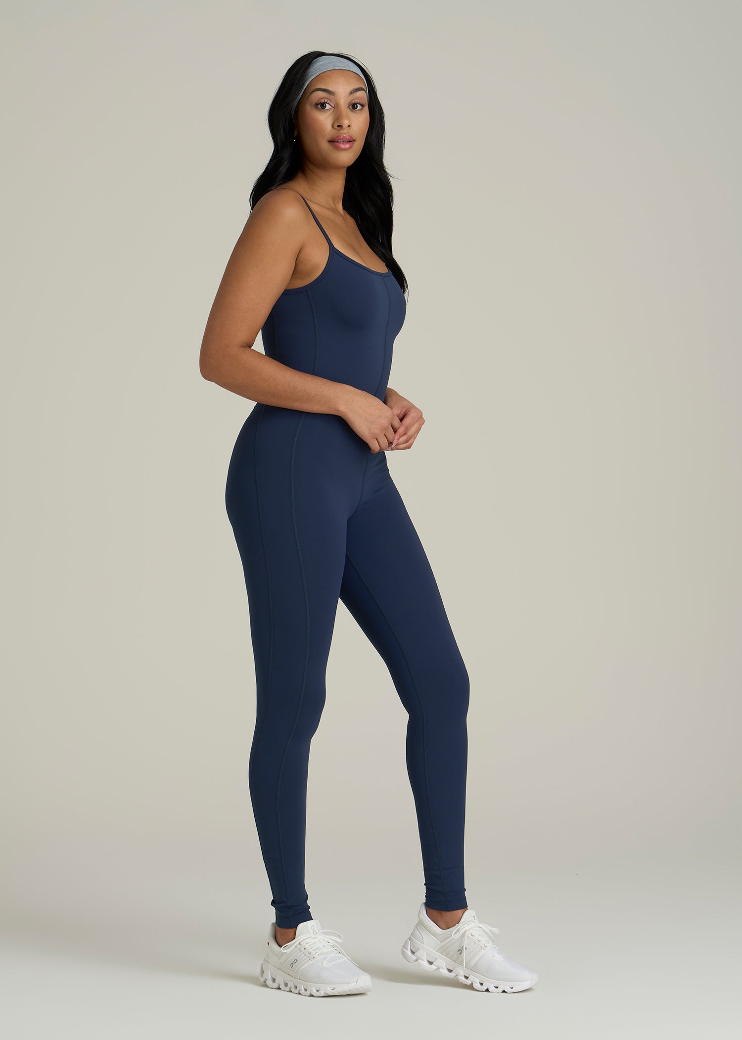 Balance Spaghetti Strap Jumpsuit for Tall Women in Regal Blue