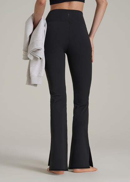 Balance Split Flare Pants for Tall Women in Black