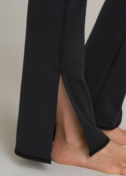 Balance Split Flare Pants for Tall Women in Black