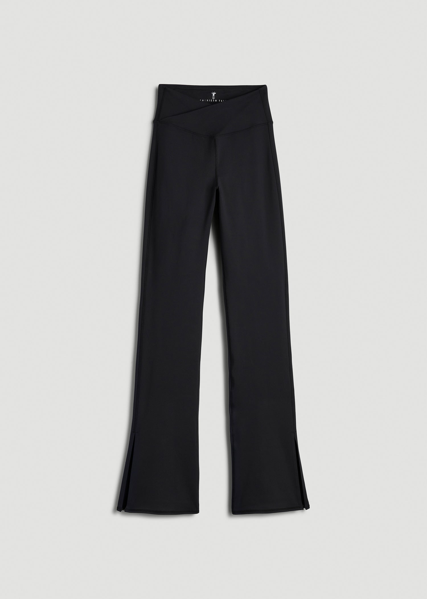 Balance Split Flare Pants for Tall Women in Black