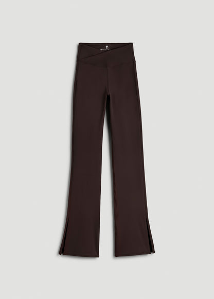 Balance Split Flare Pants for Tall Women in Espresso