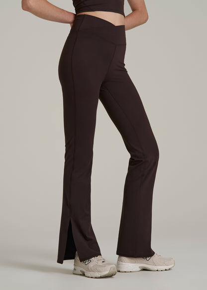 Balance Split Flare Pants for Tall Women in Espresso