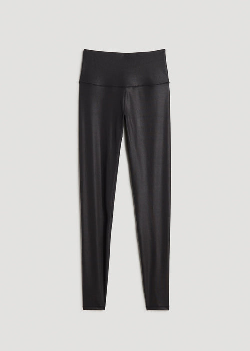 Balance High-Rise Leggings for Tall Women in Black Shine