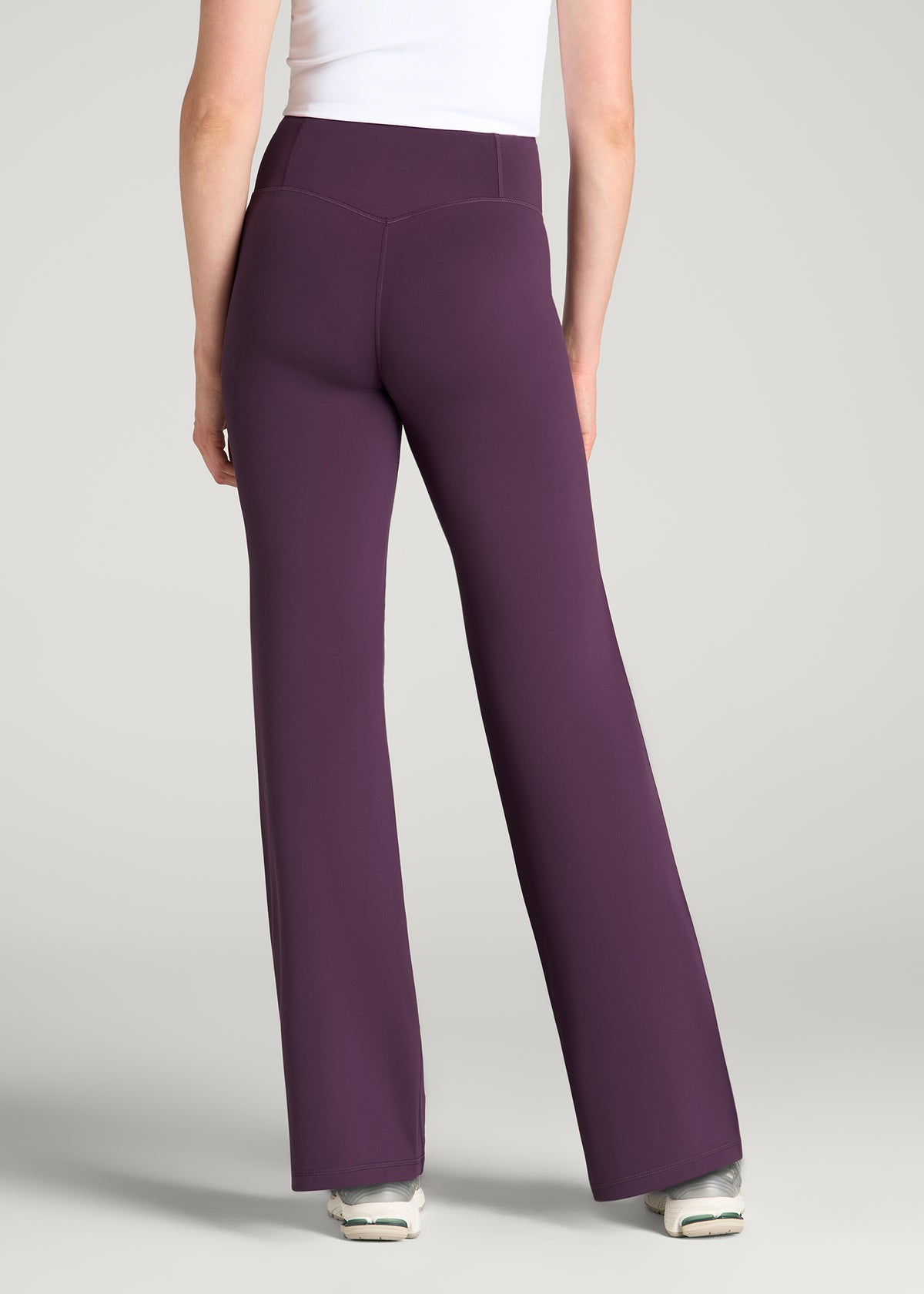 Balance Straight Leg Yoga Pants for Tall Women in Aubergine