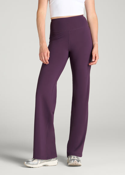 Balance Straight Leg Yoga Pants for Tall Women in Aubergine
