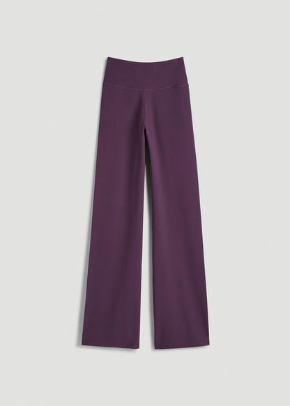Balance Straight Leg Yoga Pants for Tall Women in Aubergine