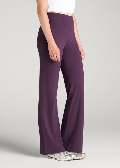 Balance Straight Leg Yoga Pants for Tall Women in Aubergine
