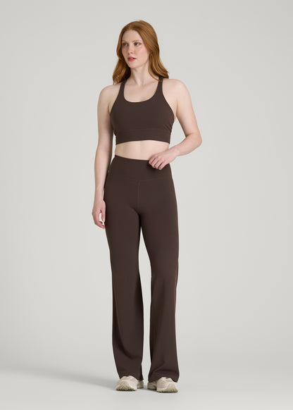 Balance Wide Leg Yoga Pants for Tall Women in Espresso
