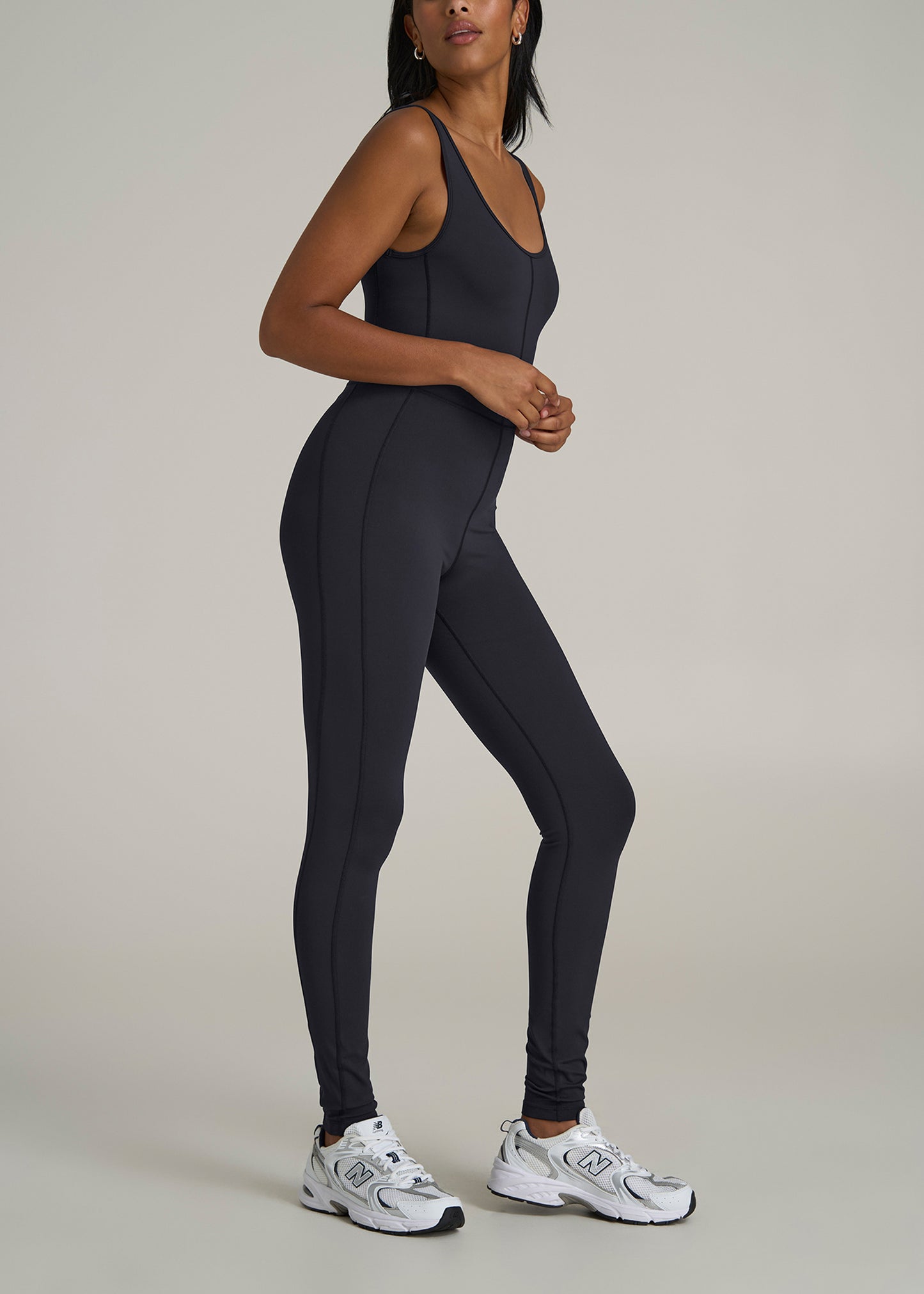 Balance Scoop Neck Tall Women's Jumpsuit in Black