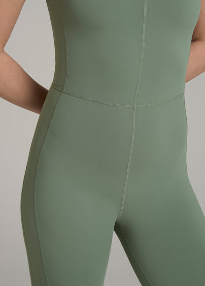 Balance Scoop Neck Jumpsuit for Tall Women in Dark Seagrass