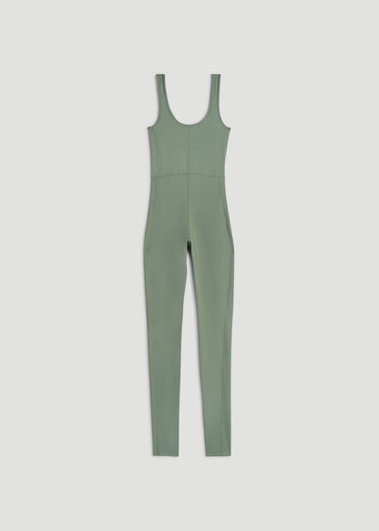 Balance Scoop Neck Jumpsuit for Tall Women in Dark Seagrass