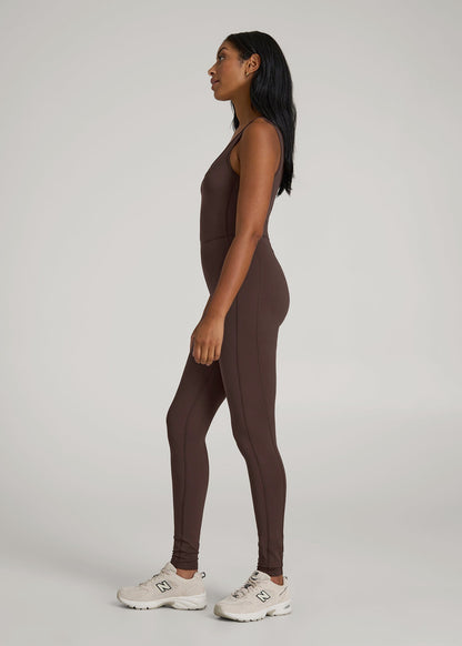 Balance Scoop Neck Jumpsuit for Tall Women in Espresso
