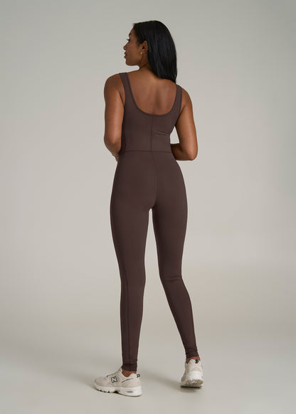 Balance Scoop Neck Jumpsuit for Tall Women in Espresso