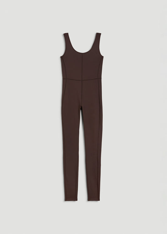 Balance Scoop Neck Tall Women's Jumpsuit in Espresso