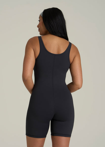 Balance Scoopneck Romper for Tall Women in Black