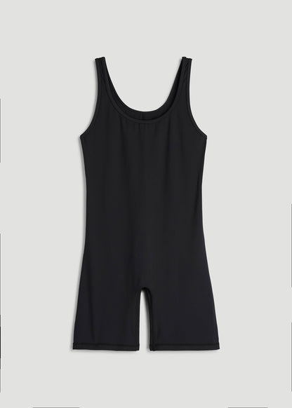 Balance Scoopneck Romper for Tall Women in Black