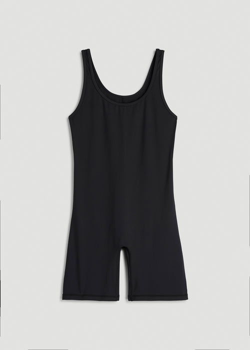 Balance Scoopneck Romper for Tall Women in Black