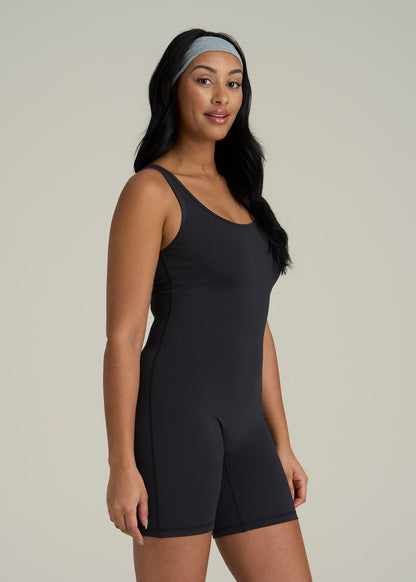 Balance Scoopneck Romper for Tall Women in Black