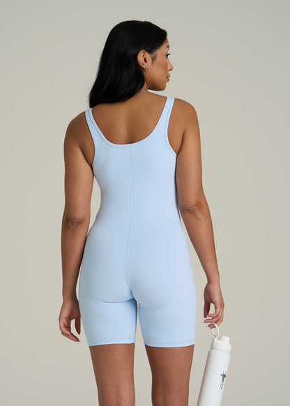 Balance Scoopneck Romper for Tall Women in Ice Blue