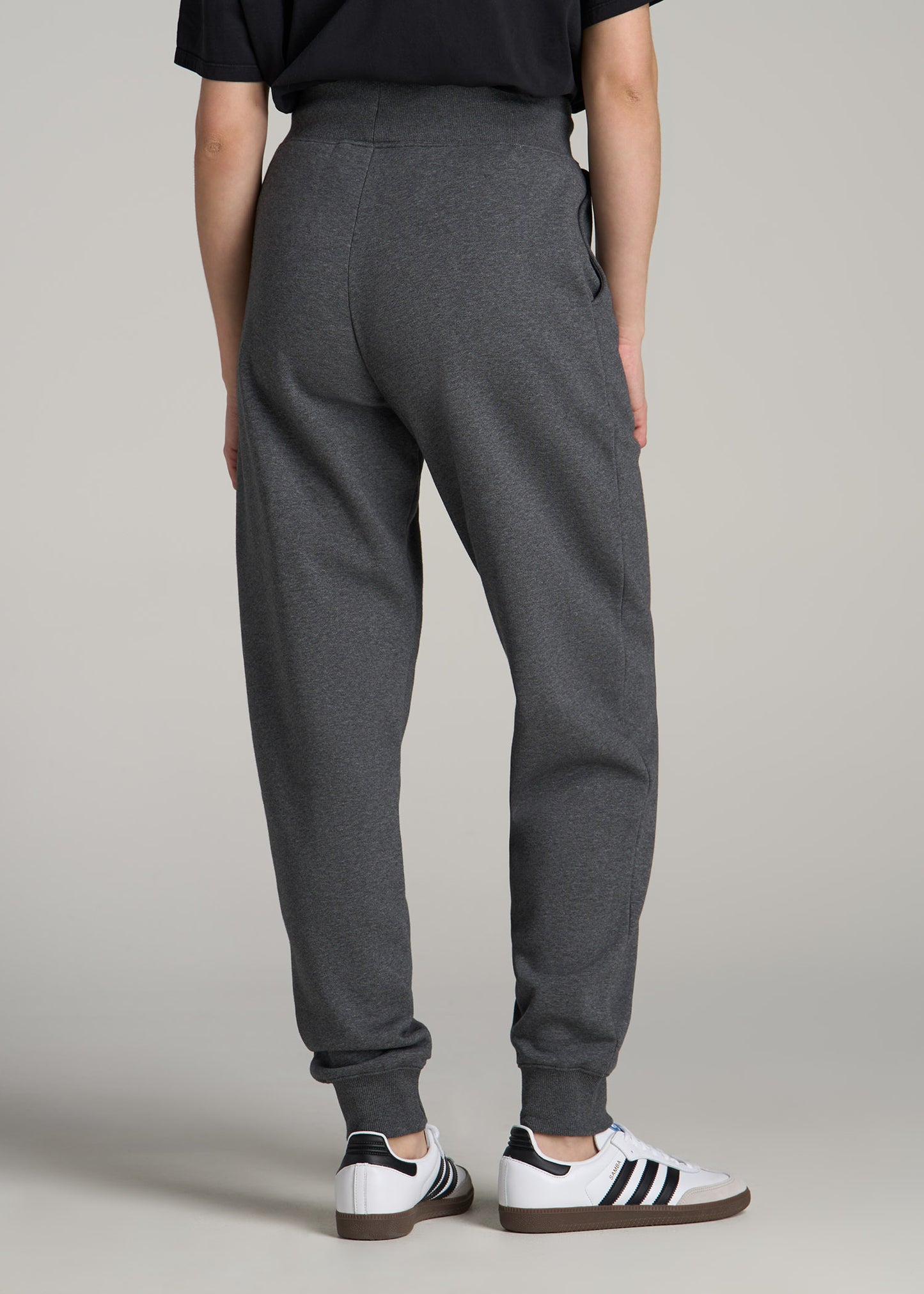 A.T. Basics Athletic Joggers for Tall Women in Charcoal Mix