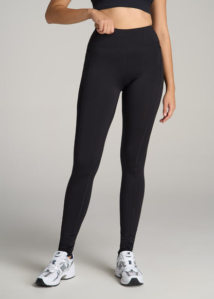 Bella Outer-Pocket Leggings for Tall Women in Black