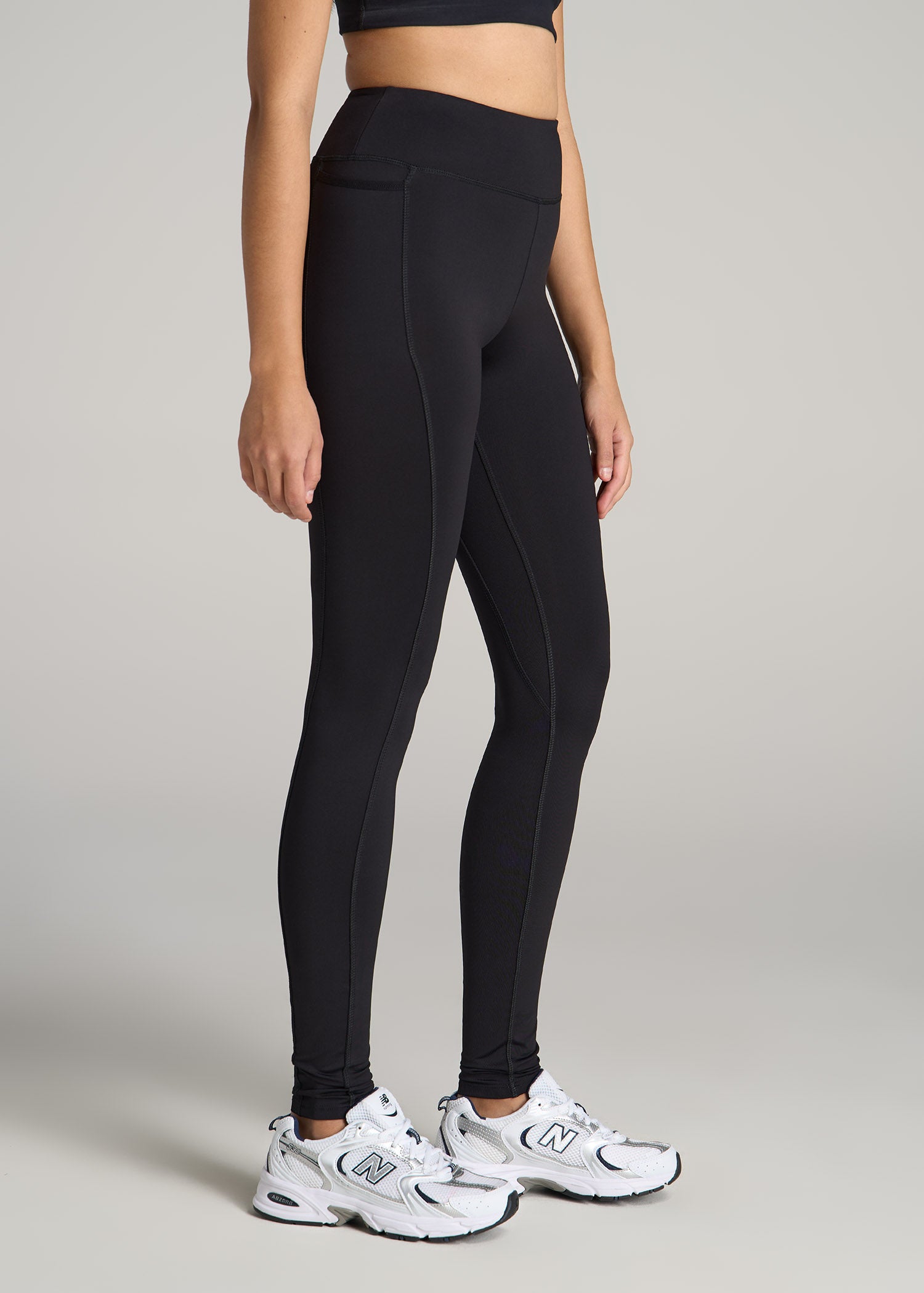 Black Extra Long Leggings with a Pattern
