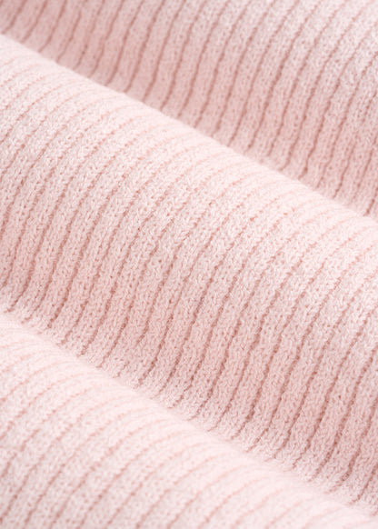Boucle Knit Cardigan for Tall Women in Barely Pink