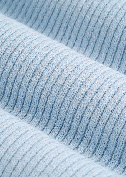 Boucle Knit Cardigan for Tall Women in Ice Blue