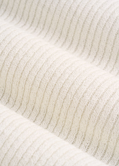 Boucle Knit Cardigan for Tall Women in Star White