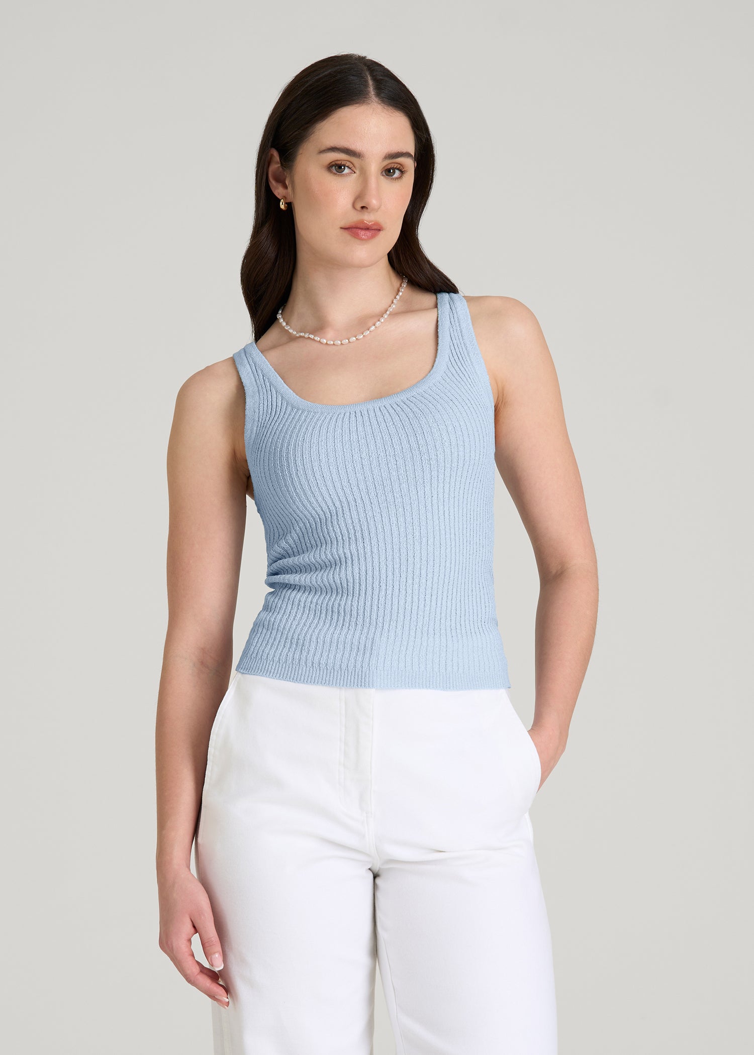 Boucle Knit Tank for Tall Women | American Tall