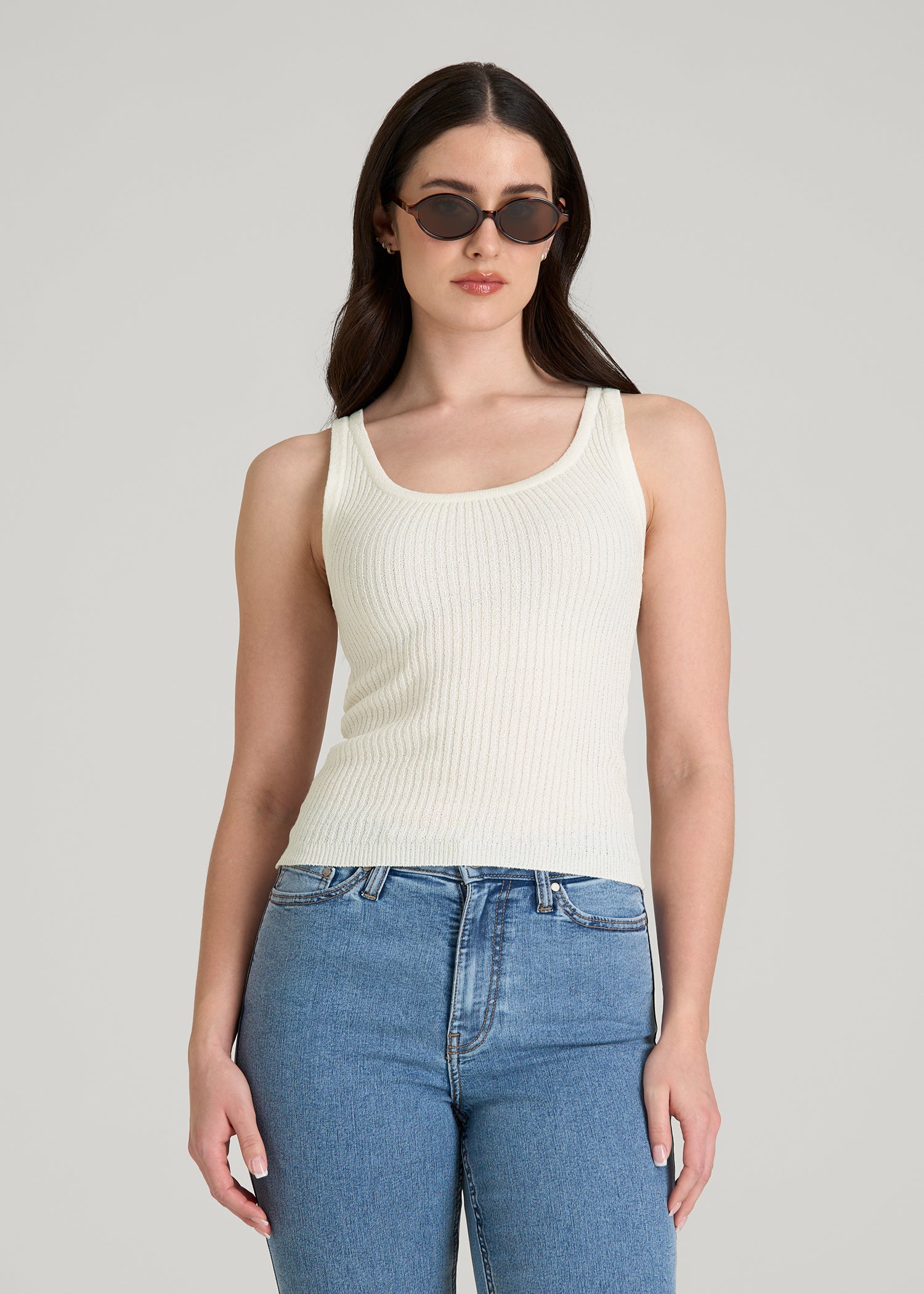 Boucle Knit Tank for Tall Women | American Tall