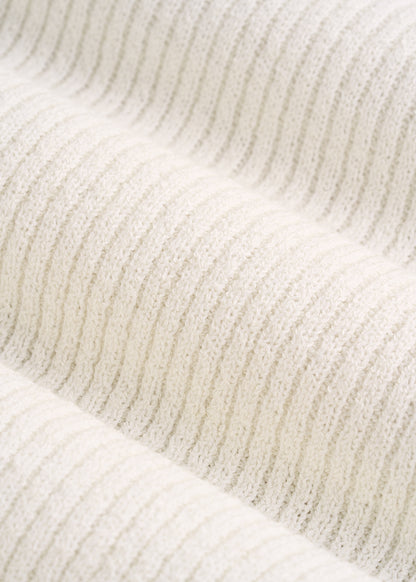 Boucle Knit Tank for Tall Women in Star White